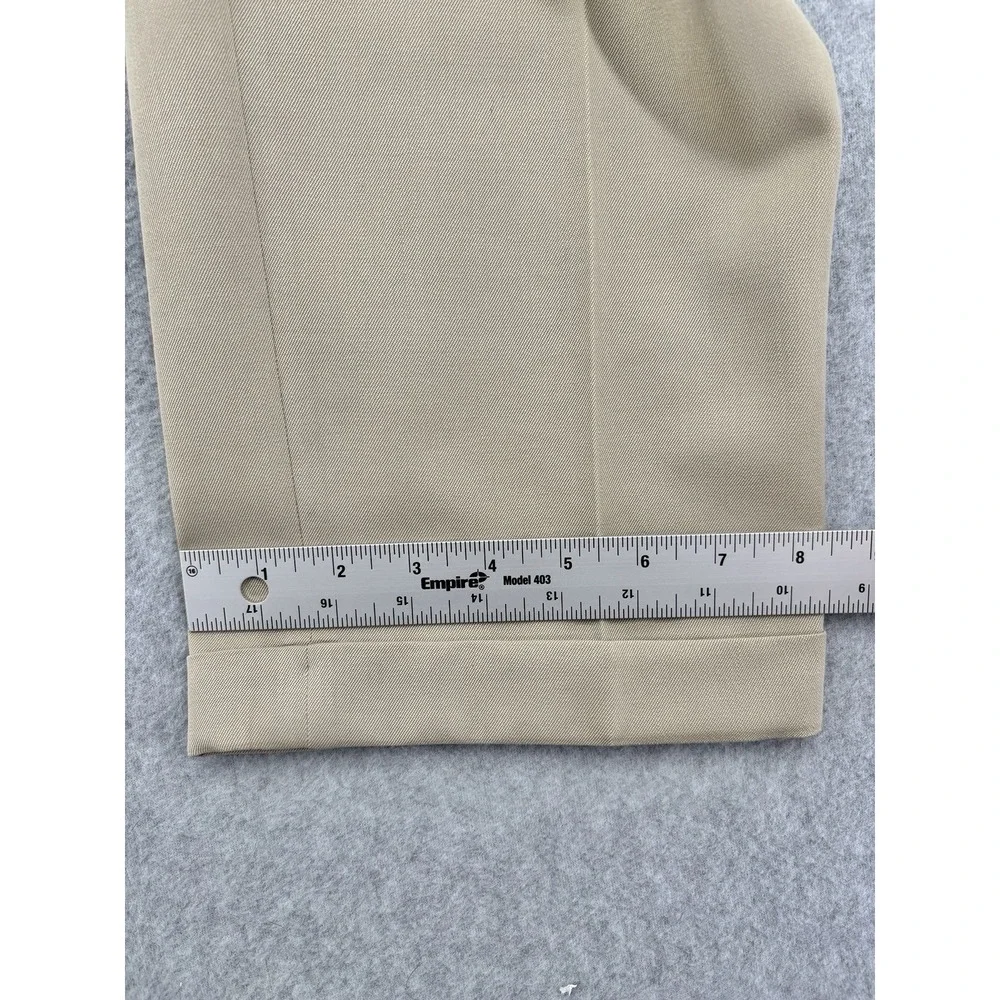 Tommy Hilfiger Classic American Pleated Dress Pants Tan 34x32 Cuffed Vintage 90s